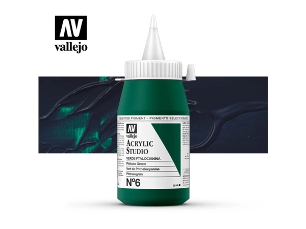 Een Acrylverf Vallejo 500 ml phtalo green 6 koop je bij Terpen Tijn